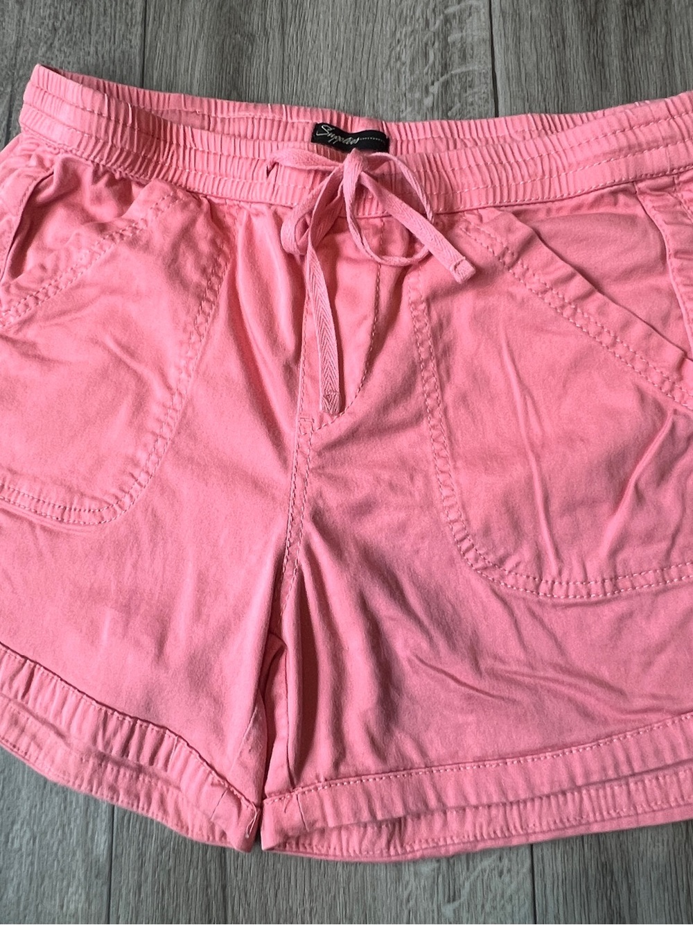 Supplies by UNIONBAY Pink Pull On Shorts Medium Soft Stretch Drawstring